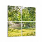 Olla 13496K4 Doğa / Manzara Görseli Kare 4'lü Kanvas Tablo (Ölçü: 65X65)