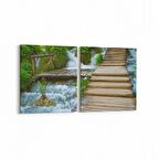 Olla 14543K2Y Doğa / Manzara Görseli Kare 2'li Yatay Kanvas Tablo (Ölçü: 125X60)
