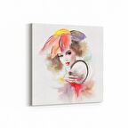 Olla 16306K Kuaför / Berber Görseli Kare Kanvas Tablo (Ölçü: 25X25)