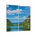 Olla 13683K4 Doğa / Manzara Görseli Kare 4'lü Kanvas Tablo (Ölçü: 145X145)