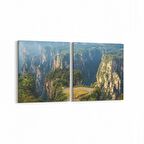 Olla 13620K2Y Doğa / Manzara Görseli Kare 2'li Yatay Kanvas Tablo (Ölçü: 85X40)