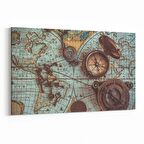 Olla 16220Y Harita Görseli Yatay Kanvas Tablo (Ölçü: 30X20)