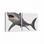 Olla 12611K2Y Hayvanlar Alemi Görseli Kare 2'li Yatay Kanvas Tablo (Ölçü: 125X60)