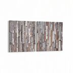 Olla 11981K2Y Ahşap Desen Görseli Kare 2'li Yatay Kanvas Tablo (Ölçü: 85X40)