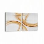 Olla 10072K2Y Abstract Görsel Kare 2'li Yatay Kanvas Tablo (Ölçü: 145X70)