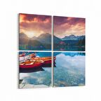 Olla 13423K4 Doğa / Manzara Görseli Kare 4'lü Kanvas Tablo (Ölçü: 125X125)