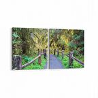 Olla 13305K2Y Doğa / Manzara Görseli Kare 2'li Yatay Kanvas Tablo (Ölçü: 85X40)