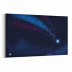 Olla 14777Y Gece Gökyüzü Görseli Yatay Kanvas Tablo (Ölçü: 45X30)