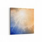 Olla 16099K Günbatımı Görseli Kare Kanvas Tablo (Ölçü: 25X25)