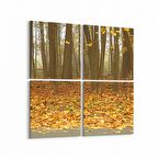 Olla 14449K4 Doğa / Manzara Görseli Kare 4'lü Kanvas Tablo (Ölçü: 145X145)