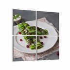 Olla 15044K4 Gıda Görseli Kare 4'lü Kanvas Tablo (Ölçü: 125X125)