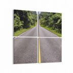 Olla 13896K4 Doğa / Manzara Görseli Kare 4'lü Kanvas Tablo (Ölçü: 145X145)