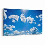 Olla 15535Y Gökyüzü Bulut Görseli  Yatay Kanvas Tablo (Ölçü: 30X20)