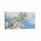 Olla 10734K2Y Ağaç Görseli Kare 2'li Yatay Kanvas Tablo (Ölçü: 125X60)