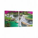 Olla 13741K2Y Doğa / Manzara Görseli Kare 2'li Yatay Kanvas Tablo (Ölçü: 65X30)