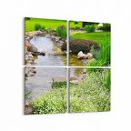 Olla 13209K4 Doğa / Manzara Görseli Kare 4'lü Kanvas Tablo (Ölçü: 145X145)