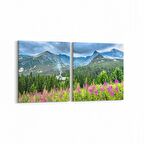 Olla 14360K2Y Doğa / Manzara Görseli Kare 2'li Yatay Kanvas Tablo (Ölçü: 145X70)
