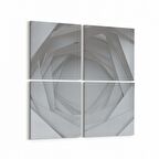 Olla 10442K4 Abstract Tünel Görsel Kare 4'lü Kanvas Tablo (Ölçü: 145X145)