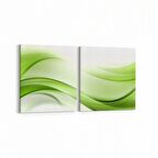 Olla 10156K2Y Abstract Görsel Kare 2'li Yatay Kanvas Tablo (Ölçü: 65X30)