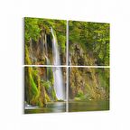 Olla 13304K4 Doğa / Manzara Görseli Kare 4'lü Kanvas Tablo (Ölçü: 125X125)