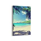 Olla 16444D Kumsal / Sahil Görseli Dikey Kanvas Tablo (Ölçü: 60X90)