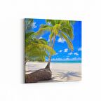 Olla 16607K Kumsal / Sahil Görseli Kare Kanvas Tablo (Ölçü: 25X25)