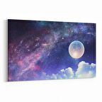 Olla 14866Y Gece Gökyüzü Görseli Yatay Kanvas Tablo (Ölçü: 90X60)