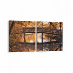 Olla 13586K2Y Doğa / Manzara Görseli Kare 2'li Yatay Kanvas Tablo (Ölçü: 85X40)