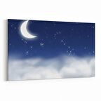 Olla 14691Y Gece Gökyüzü Görseli Yatay Kanvas Tablo (Ölçü: 120X80)