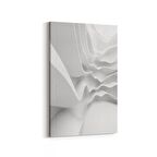 Olla 10462D Beyaz Kabartma Görseli Dikey Kanvas Tablo (Ölçü: 70X105)