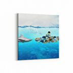 Olla 12948K Deniz / Okyanus Görseli Kare Kanvas Tablo (Ölçü: 100X100)