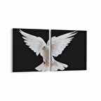 Olla 12607K2Y Hayvanlar Alemi Görseli Kare 2'li Yatay Kanvas Tablo (Ölçü: 145X70)