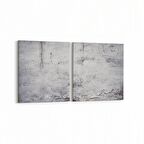 Olla 12454K2Y Beton Görseli Kare 2'li Yatay Kanvas Tablo (Ölçü: 85X40)