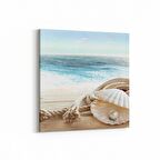 Olla 16354K Kumsal / Sahil Görseli Kare Kanvas Tablo (Ölçü: 25X25)