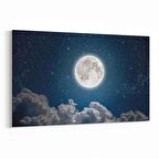 Olla 14774Y Gece Gökyüzü Görseli Yatay Kanvas Tablo (Ölçü: 90X60)