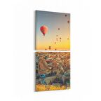 Olla 14065K2D Doğa / Manzara Görseli Kare 2'li Dikey Kanvas Tablo (Ölçü: 30X65)