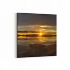 Olla 15981K Günbatımı Görseli Kare Kanvas Tablo (Ölçü: 30X30)