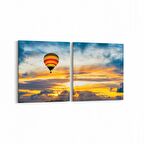 Olla 13680K2Y Doğa / Manzara Görseli Kare 2'li Yatay Kanvas Tablo (Ölçü: 65X30)