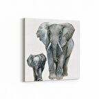 Olla 12460K Hayvanlar Alemi Görseli Kare Kanvas Tablo (Ölçü: 30X30)