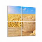 Olla 15235K4 Gıda Görseli Kare 4'lü Kanvas Tablo (Ölçü: 65X65)