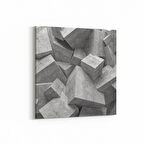 Olla 10023K Abstract 3 Boyut Görsel Kare Kanvas Tablo (Ölçü: 25X25)