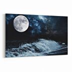 Olla 14805Y Gece Gökyüzü Görseli Yatay Kanvas Tablo (Ölçü: 90X60)