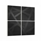 Olla 10289K4 Abstract Görsel Kare 4'lü Kanvas Tablo (Ölçü: 105X105)