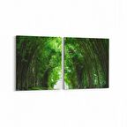 Olla 14092K2Y Doğa / Manzara Görseli Kare 2'li Yatay Kanvas Tablo (Ölçü: 125X60)