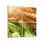 Olla 15312K4 Gıda Görseli Kare 4'lü Kanvas Tablo (Ölçü: 105X105)