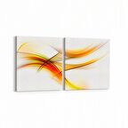 Olla 10161K2Y Abstract Görsel Kare 2'li Yatay Kanvas Tablo (Ölçü: 125X60)