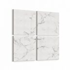 Olla 16701K4 Mermer Desen Görsel Kare 4'lü Kanvas Tablo (Ölçü: 145X145)