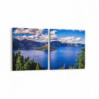 Olla 13729K2Y Doğa / Manzara Görseli Kare 2'li Yatay Kanvas Tablo (Ölçü: 125X60)