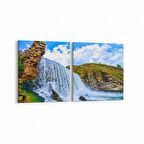 Olla 14387K2Y Doğa / Manzara Görseli Kare 2'li Yatay Kanvas Tablo (Ölçü: 145X70)