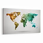 Olla 16169Y Harita Görseli Yatay Kanvas Tablo (Ölçü: 30X20)